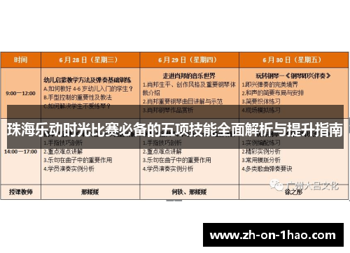 珠海乐动时光比赛必备的五项技能全面解析与提升指南